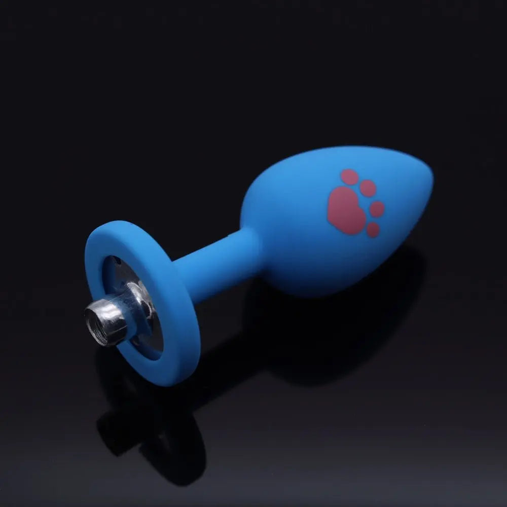 Separable Silicone Anal Plug Cat Paw Blue Cat Paw