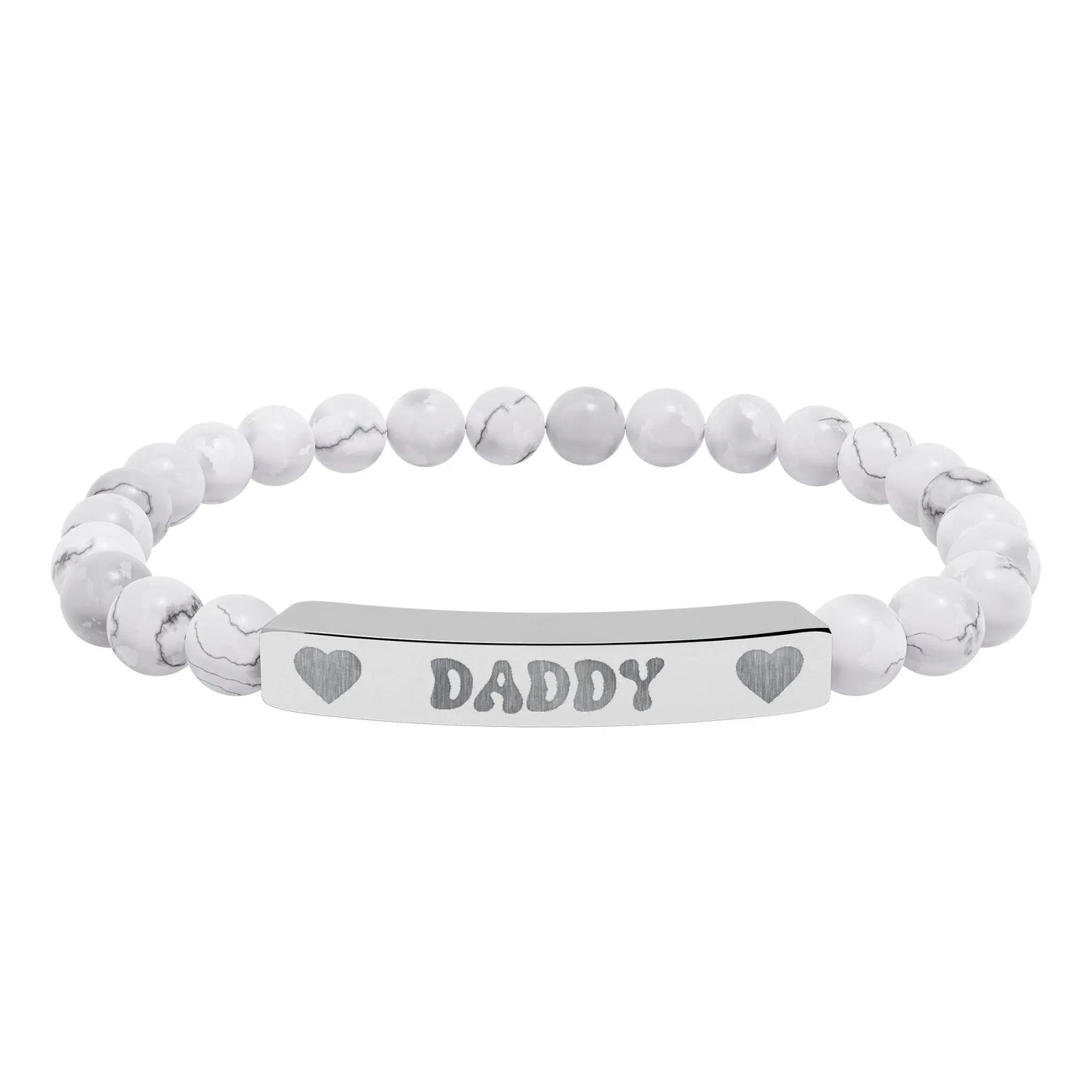 Daddy Natural Stone Bracelet (Colors) - Puppy's Aesthetics