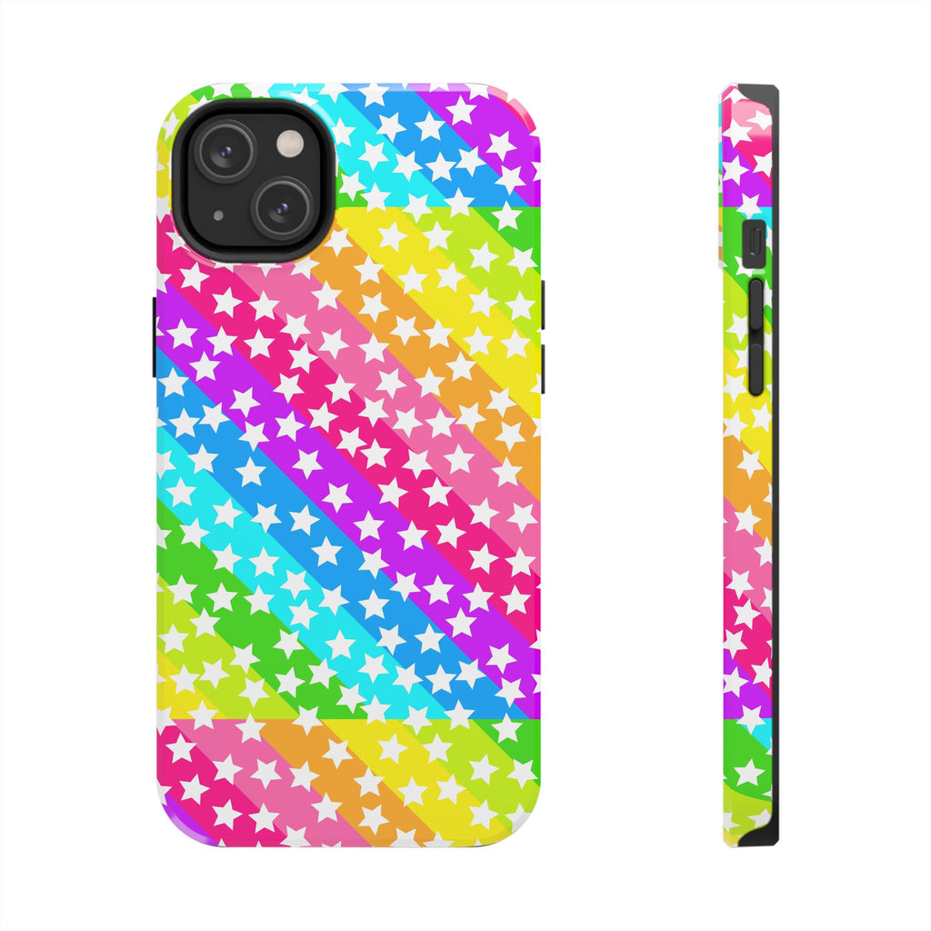 Starry Sprinkle Rainbow Tough iPhone Case