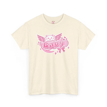 Soft Baby Pink Wings Play Tee - Puppy's Aesthetics