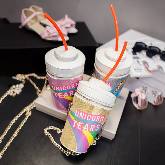 Unicorn Tears Glitter Bottle Bag - Puppy's Aesthetics