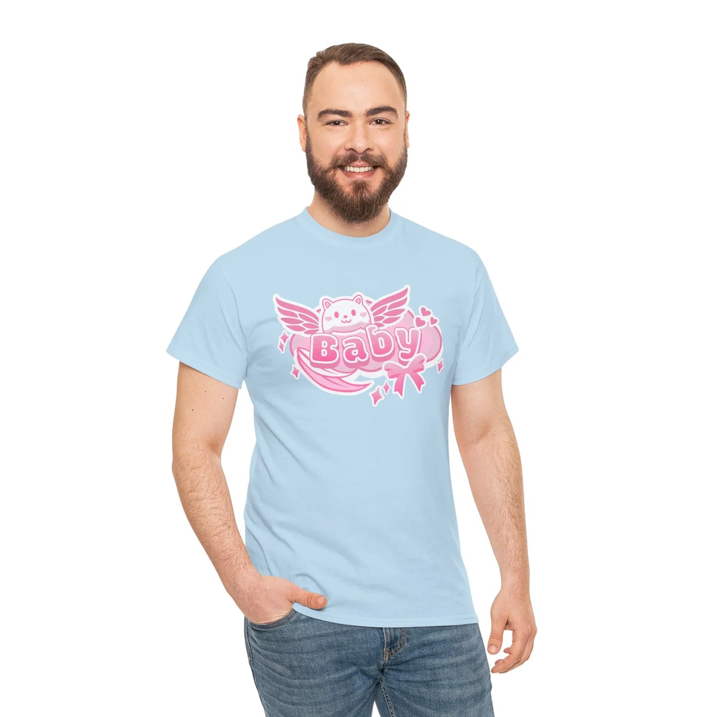 Soft Baby Pink Wings Play Tee - Puppy's Aesthetics