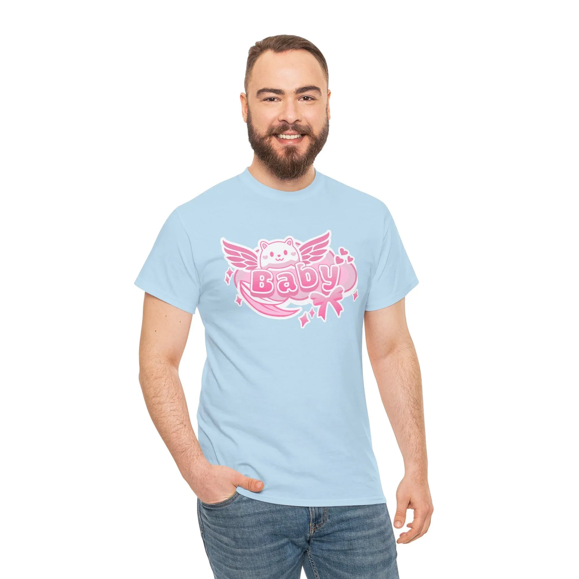 Soft Baby Pink Wings Play Tee - Puppy's Aesthetics