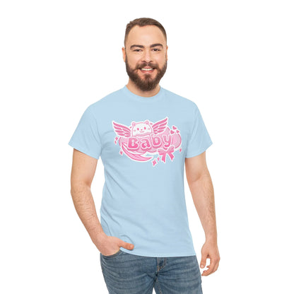 Soft Baby Pink Wings Play Tee - Puppy's Aesthetics