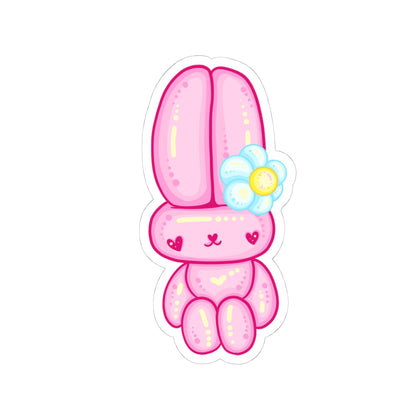 Kawaii Flower Bunny Kiss-Cut Sticker - Puppy's Aesthetics