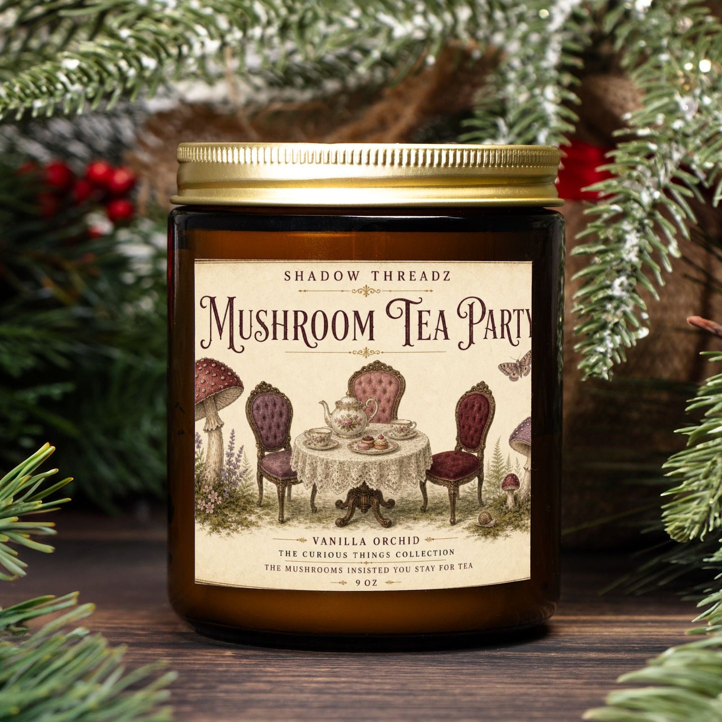 Mushroom Tea Party Candle 9oz