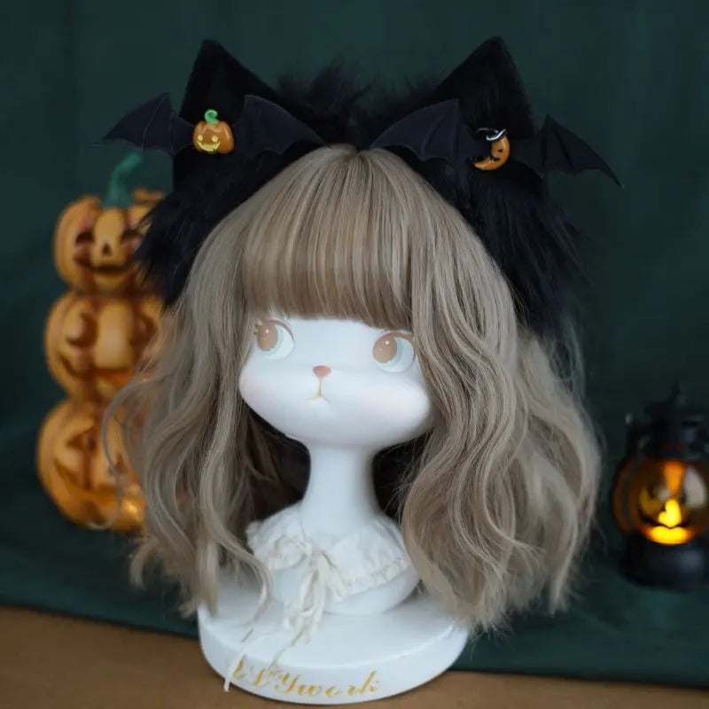 Soft Black Halloween Kitty Ears