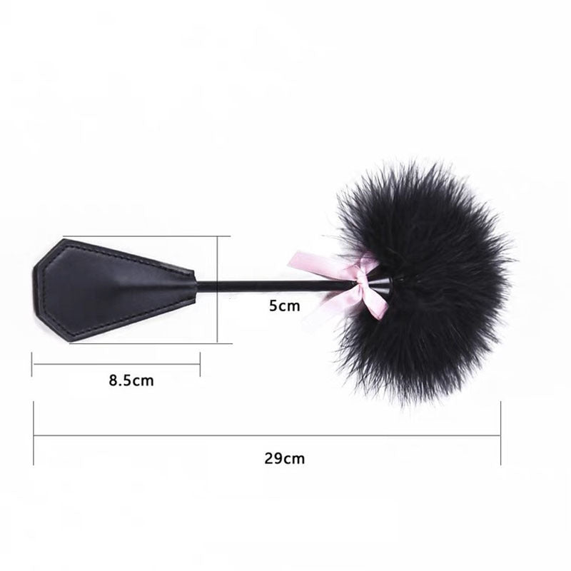 Flirty Feathers Spank Paddle – Plush & Leather Tease