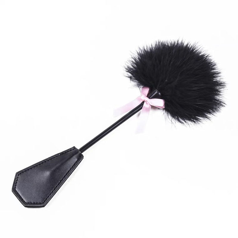 Flirty Feathers Spank Paddle – Plush & Leather Tease