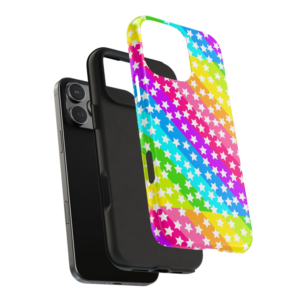 Starry Sprinkle Rainbow Tough iPhone Case
