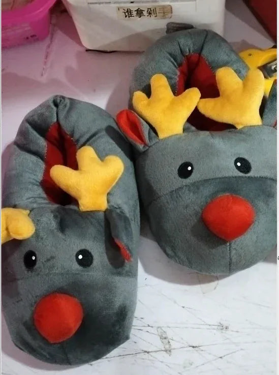 Rudy Snuggle Reindeer Unisex Slippers - Puppy's Aesthetics