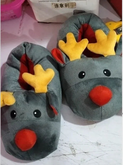 Rudy Snuggle Reindeer Unisex Slippers - Puppy's Aesthetics