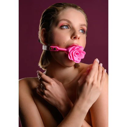 Malibu Rose Silicone Ball Gag - Puppy's Aesthetics