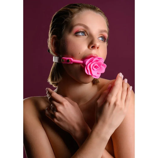 Malibu Rose Silicone Ball Gag - Puppy's Aesthetics