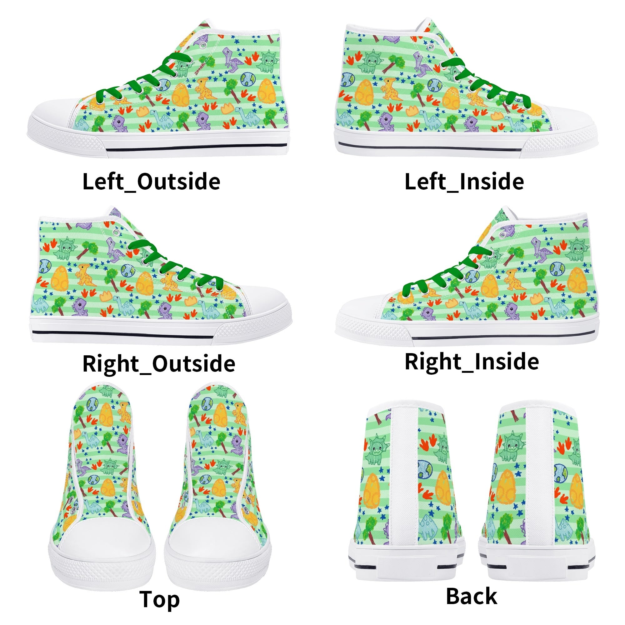 Dino Doodles Unisex High Tops