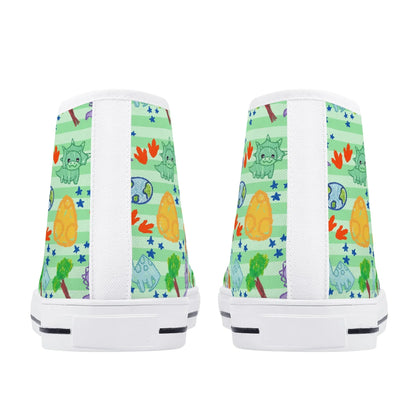 Dino Doodles Unisex High Tops - Puppy's Aesthetics