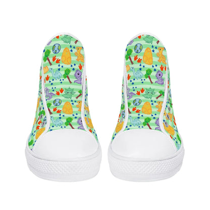 Dino Doodles Unisex High Tops - Puppy's Aesthetics