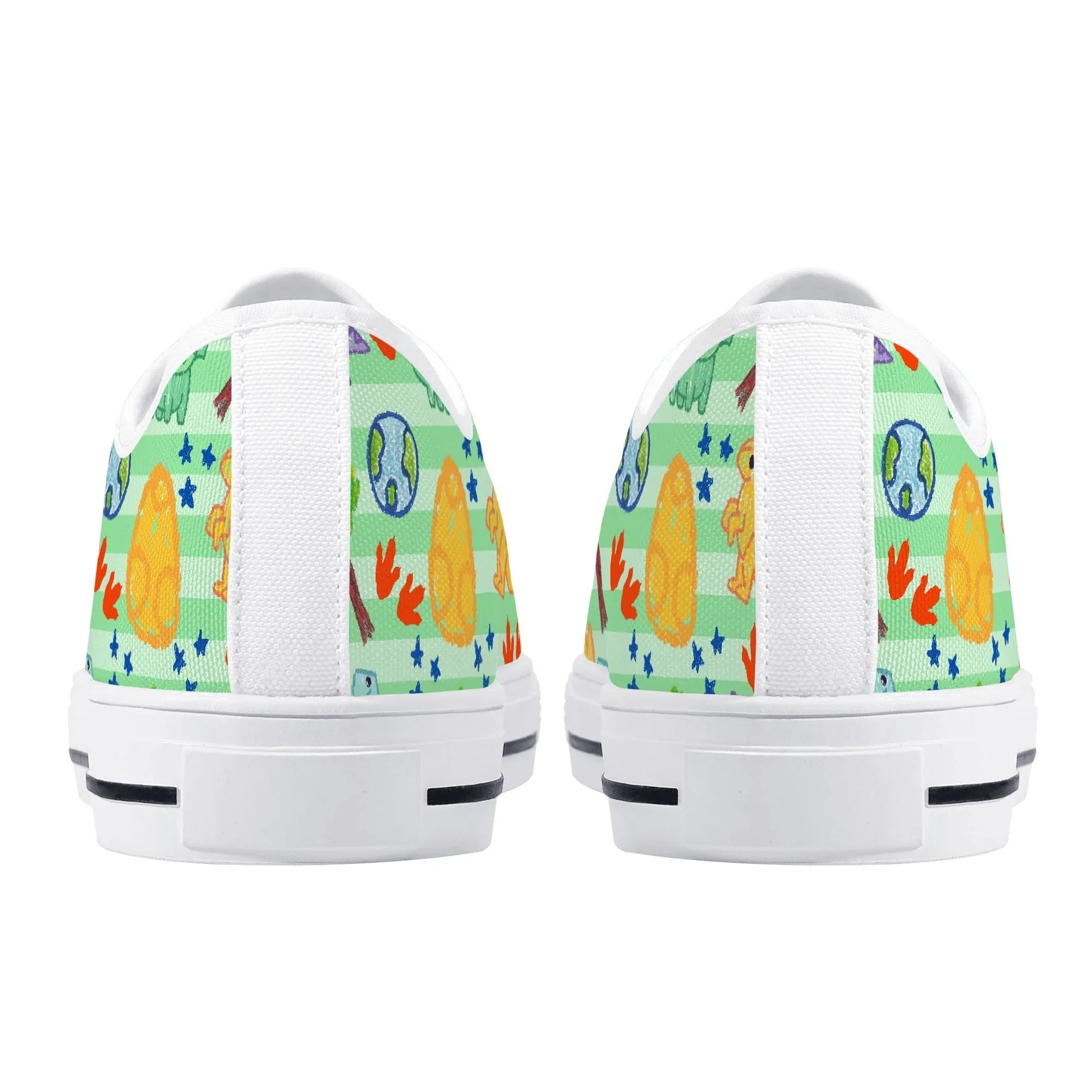Dino Doodles Unisex Low Tops - Puppy's Aesthetics