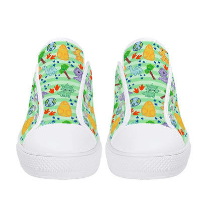 Dino Doodles Unisex Low Tops - Puppy's Aesthetics