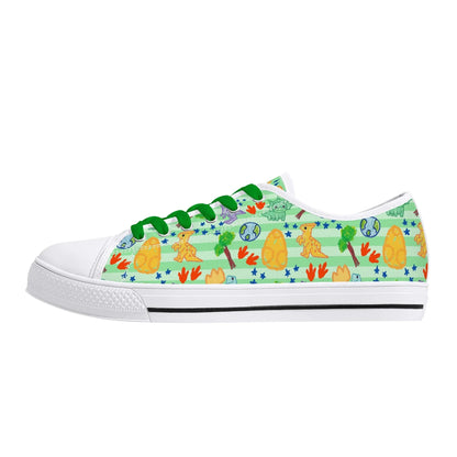 Dino Doodles Unisex Low Tops - Puppy's Aesthetics