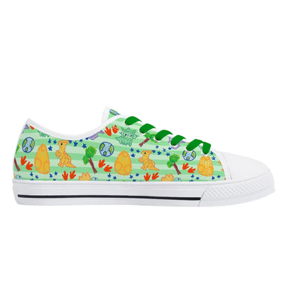 Dino Doodles Unisex Low Tops - Puppy's Aesthetics