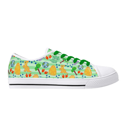 Dino Doodles Unisex Low Tops - Puppy's Aesthetics