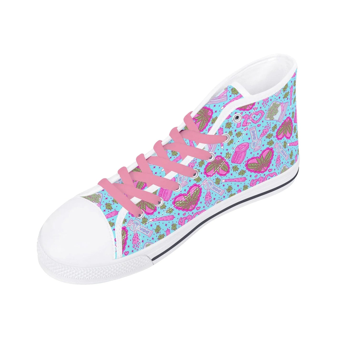 Puff Puff Play High Top Canvas Sneakers - Puppy's Aesthetics