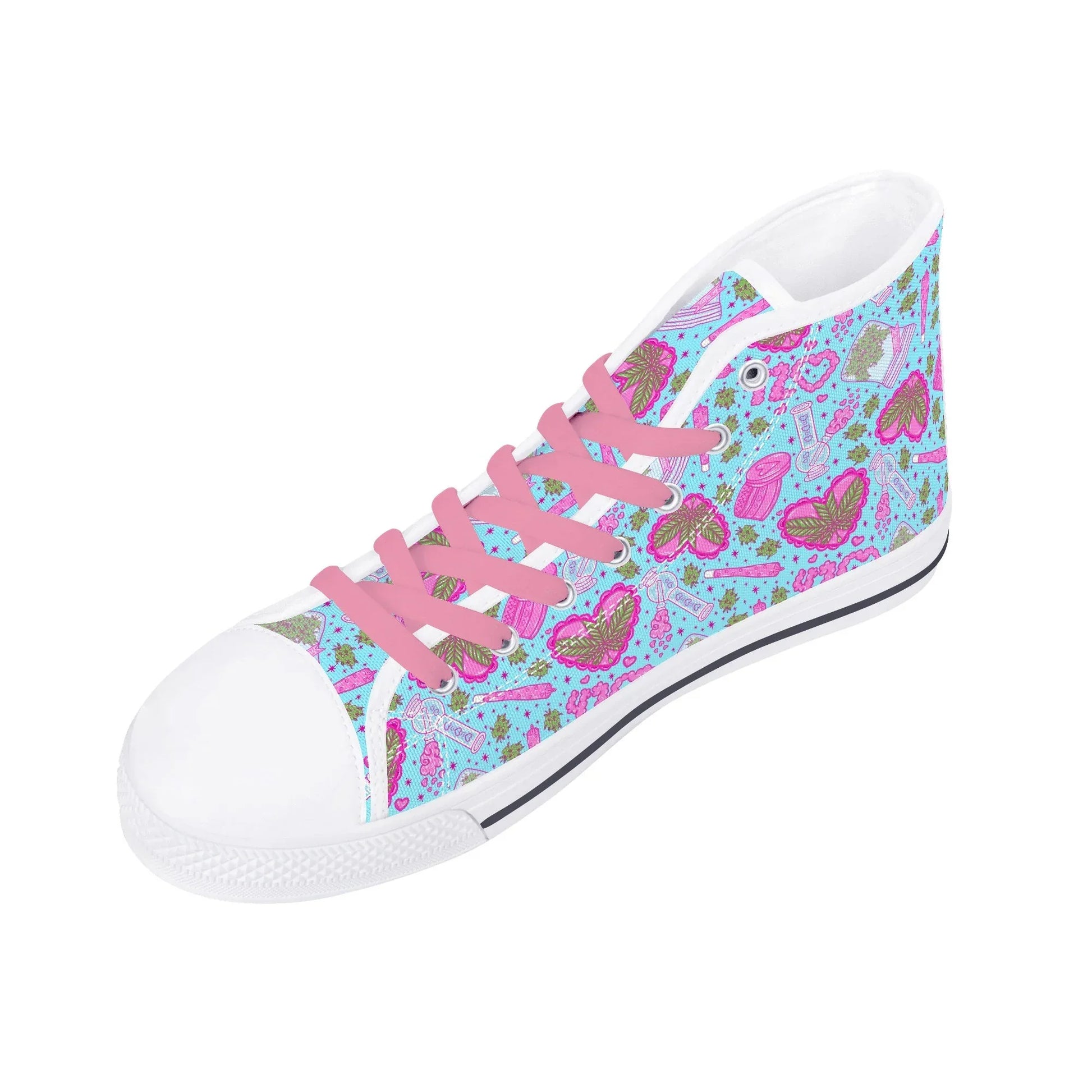 Puff Puff Play High Top Canvas Sneakers - Puppy's Aesthetics