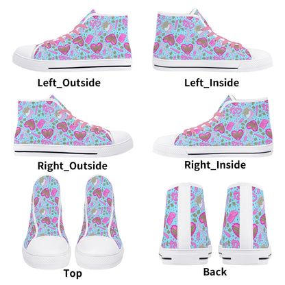 Puff Puff Play High Top Canvas Sneakers - Puppy's Aesthetics