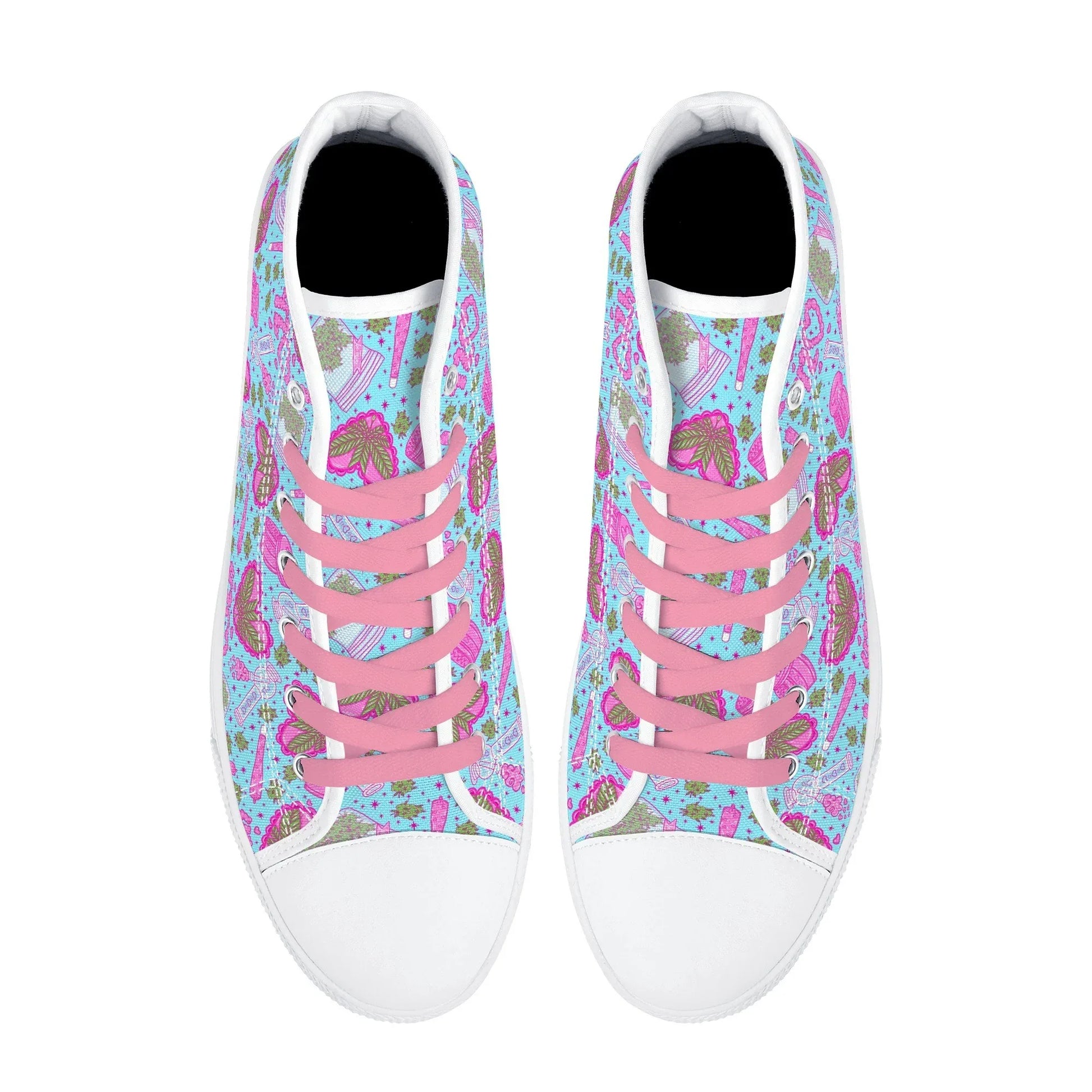Puff Puff Play High Top Canvas Sneakers - Puppy's Aesthetics