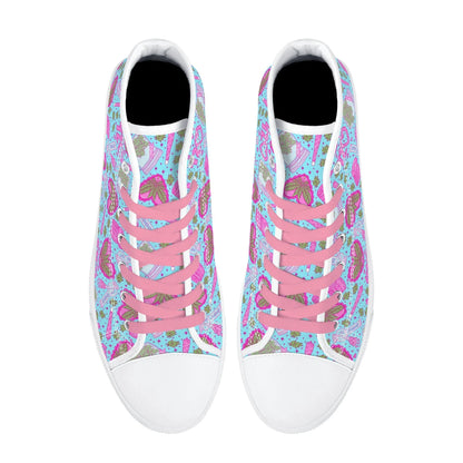 Puff Puff Play High Top Canvas Sneakers - Puppy's Aesthetics