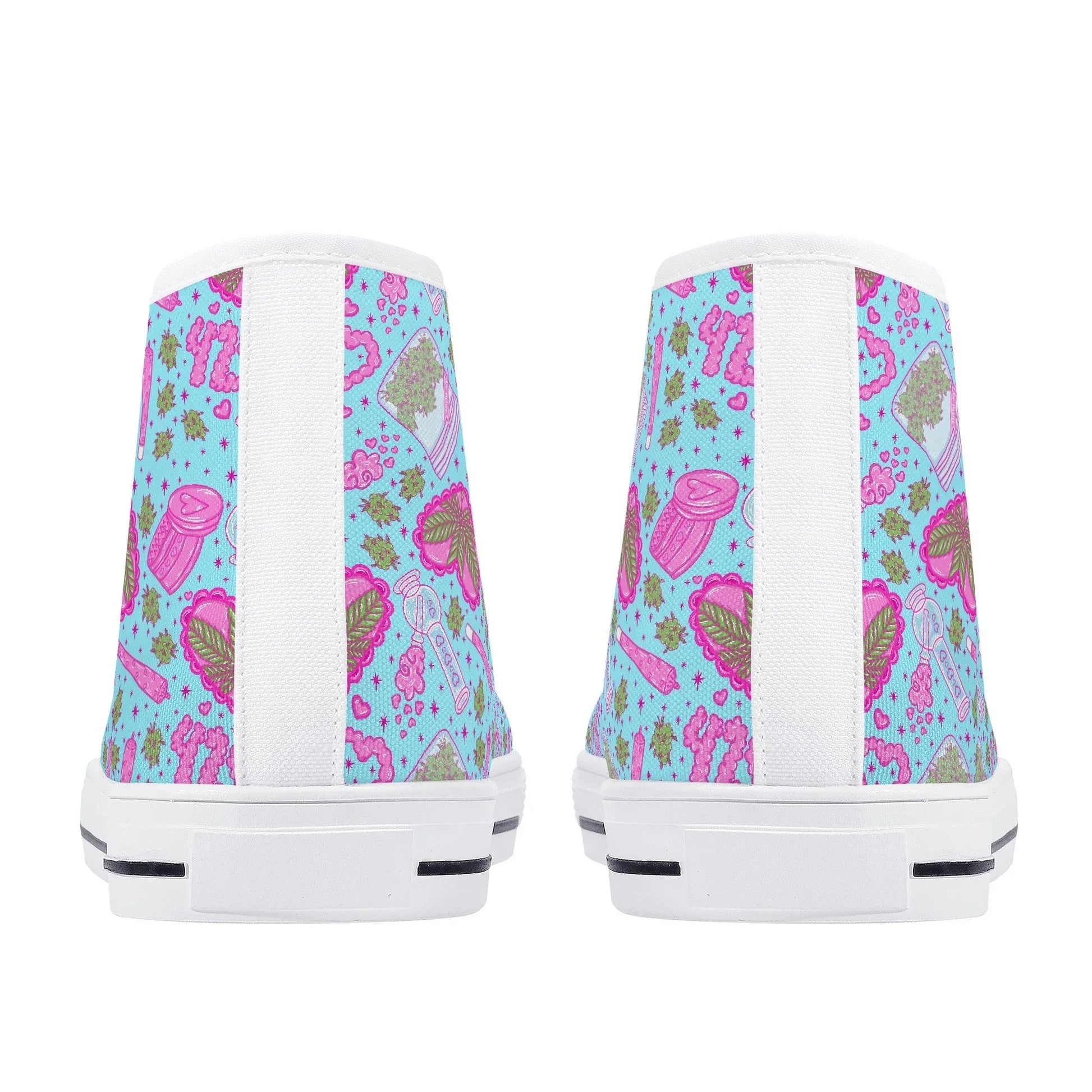 Puff Puff Play High Top Canvas Sneakers - Puppy's Aesthetics