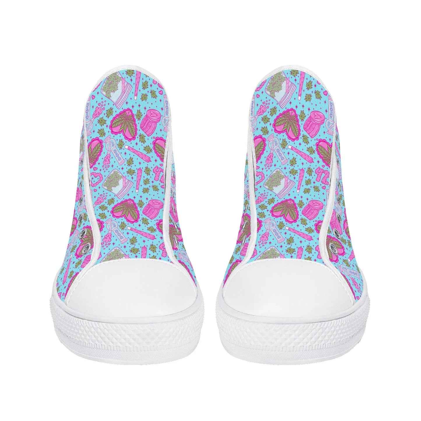 Puff Puff Play High Top Canvas Sneakers - Puppy's Aesthetics