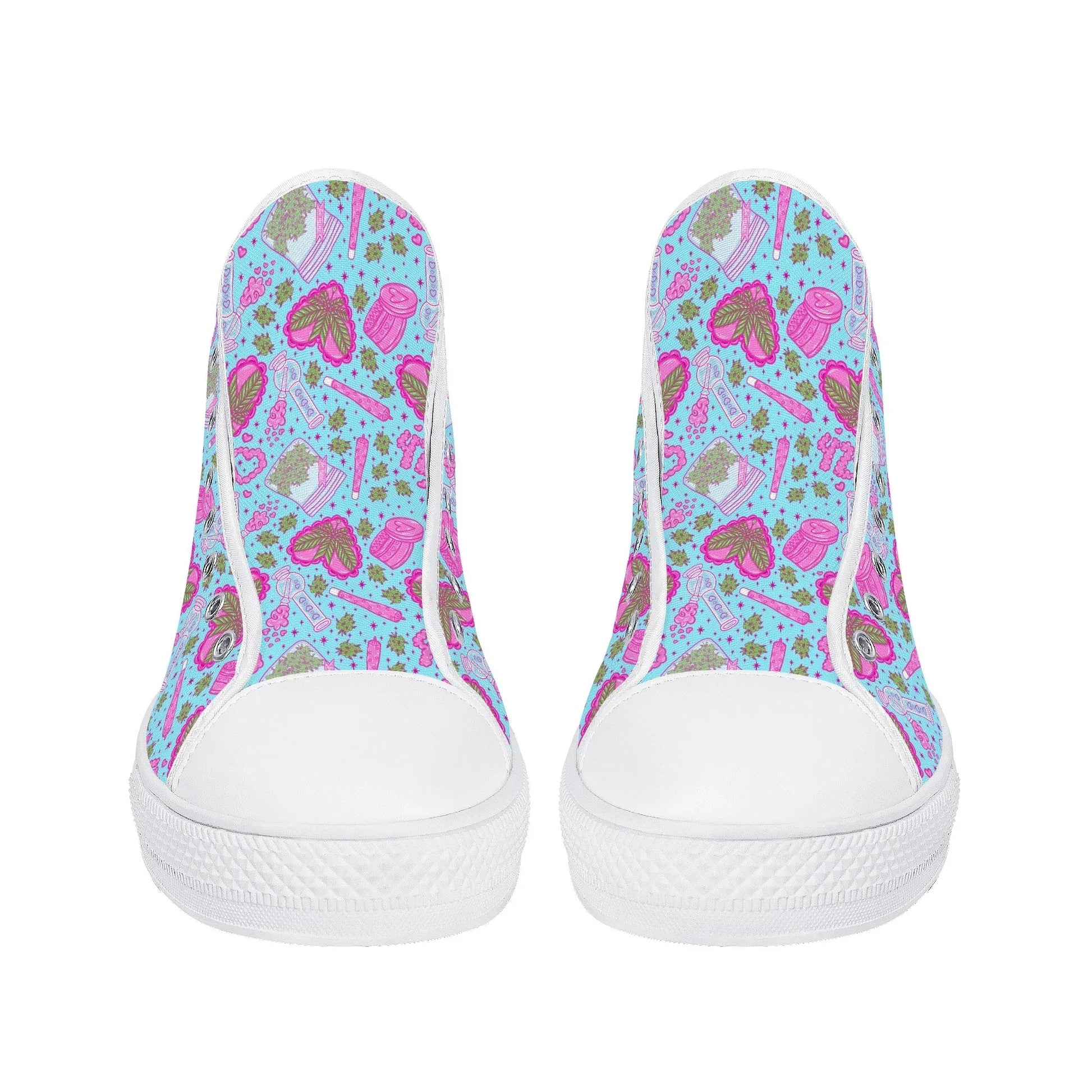 Puff Puff Play High Top Canvas Sneakers - Puppy's Aesthetics