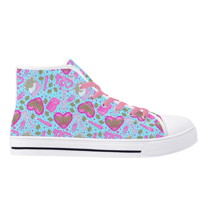 Puff Puff Play High Top Canvas Sneakers - Puppy's Aesthetics