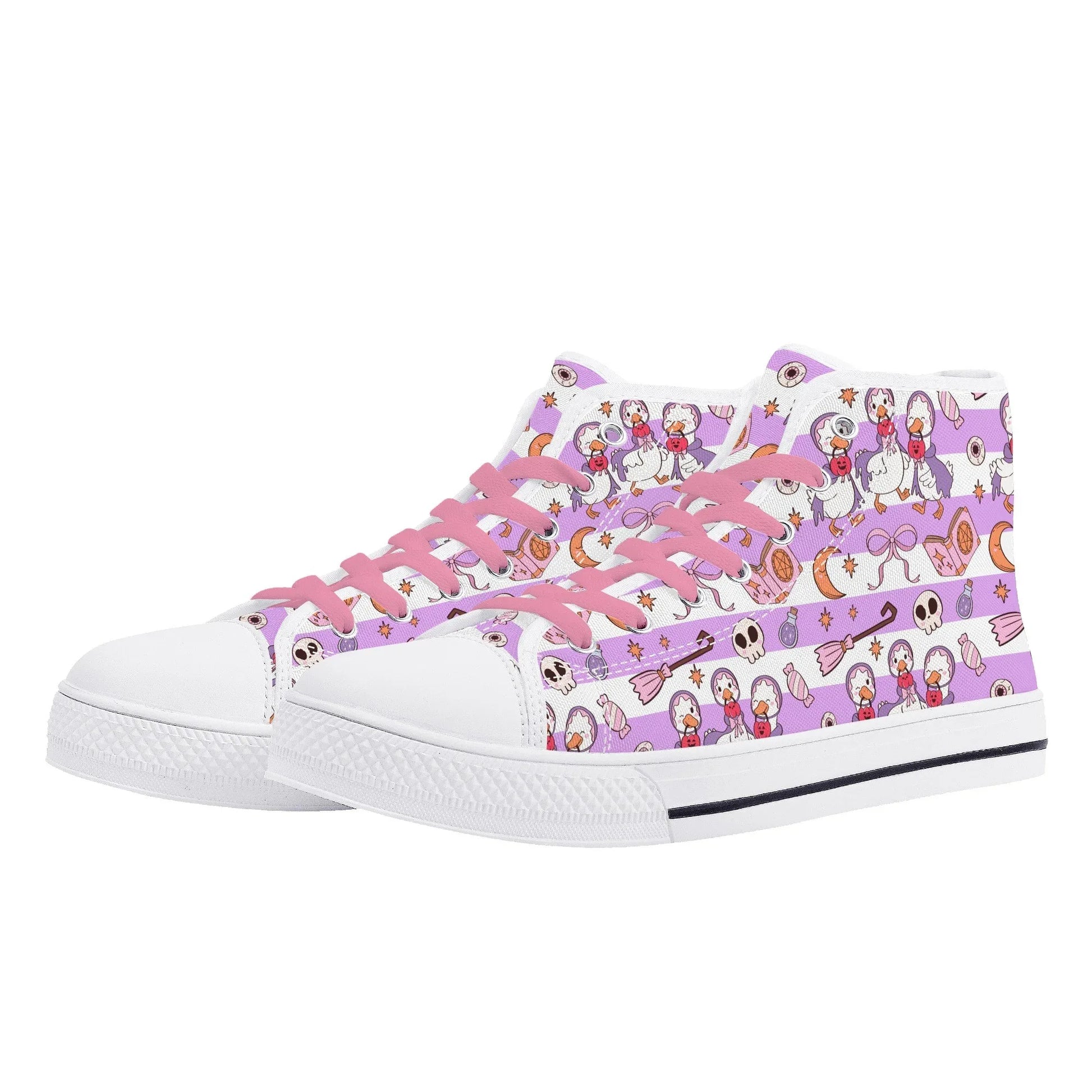 Spooky Honks High Top Unisex Canvas Shoes - Puppy's Aesthetics