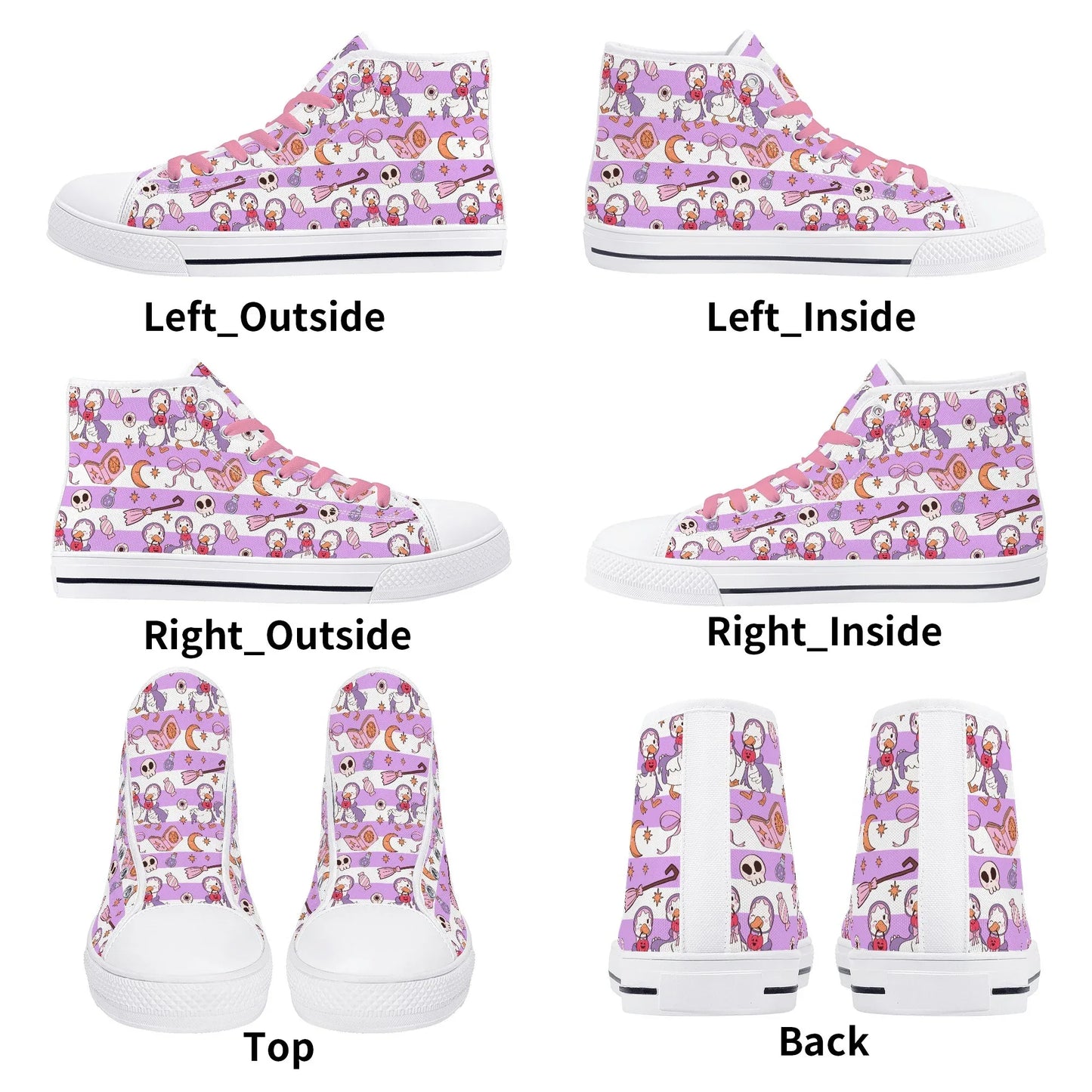 Spooky Honks High Top Unisex Canvas Shoes - Puppy's Aesthetics