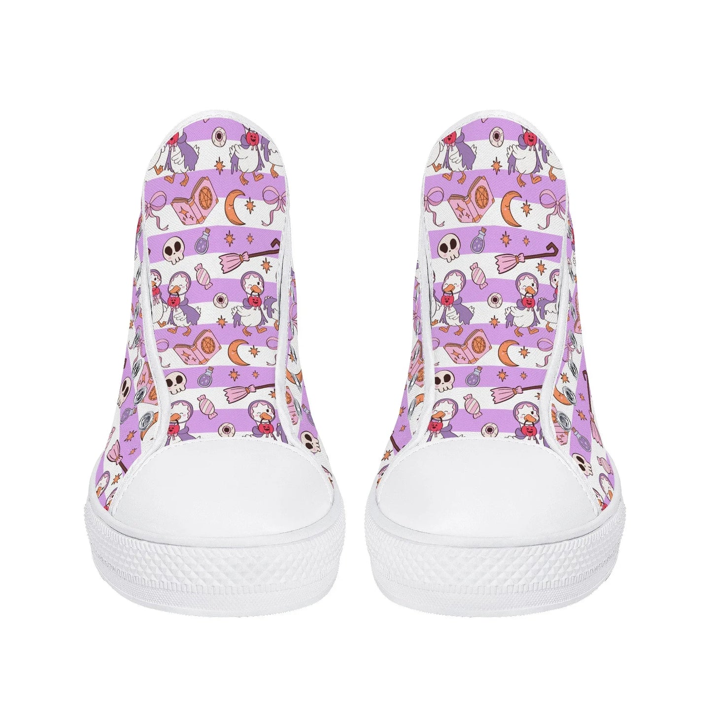 Spooky Honks High Top Unisex Canvas Shoes - Puppy's Aesthetics