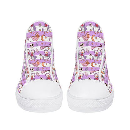 Spooky Honks High Top Unisex Canvas Shoes - Puppy's Aesthetics