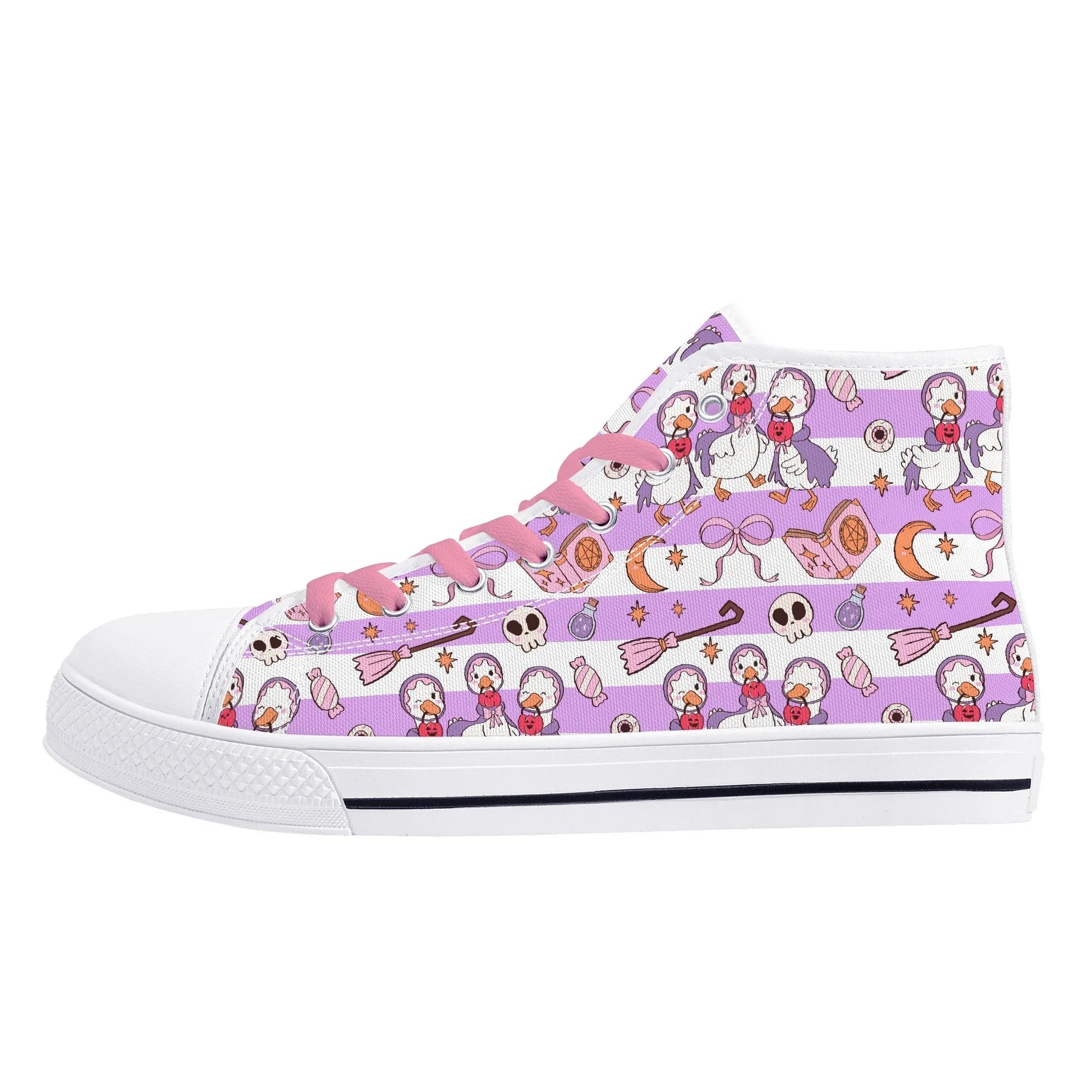 Spooky Honks High Top Unisex Canvas Shoes - Puppy's Aesthetics
