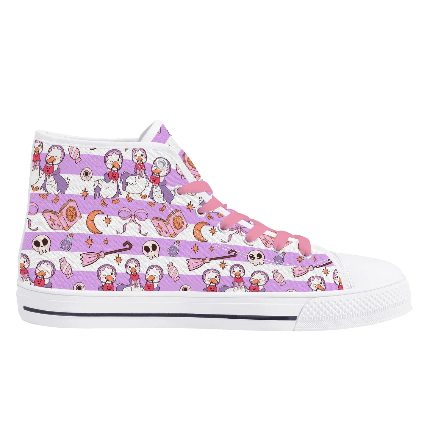 Spooky Honks High Top Unisex Canvas Shoes - Puppy's Aesthetics