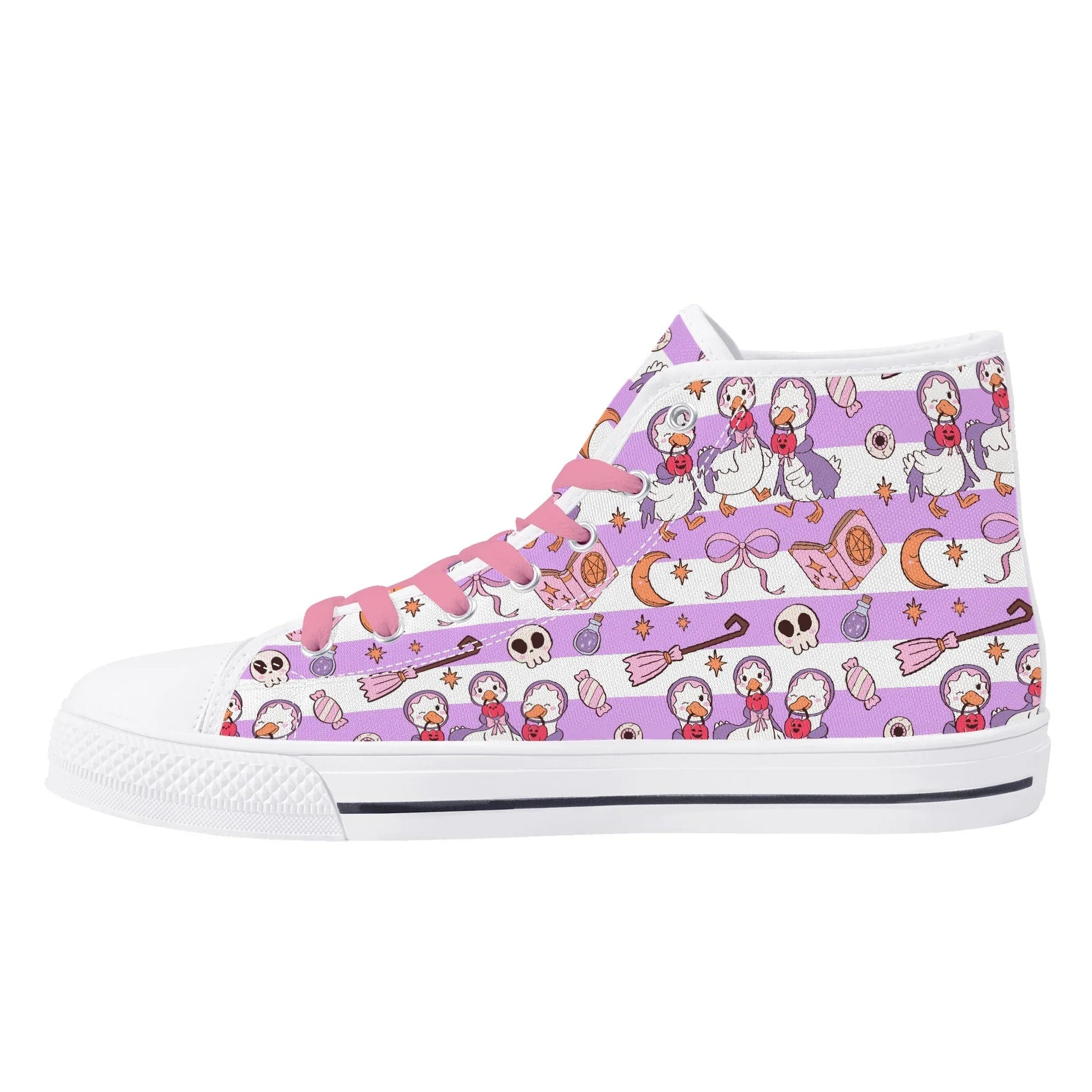 Spooky Honks High Top Unisex Canvas Shoes - Puppy's Aesthetics