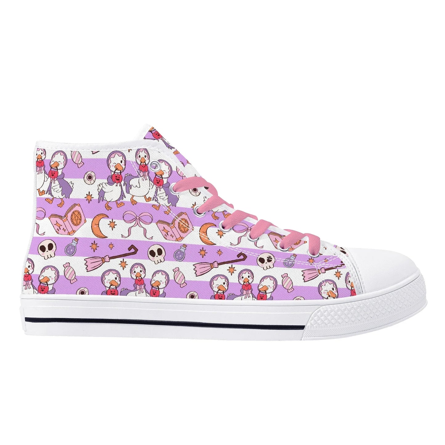 Spooky Honks High Top Unisex Canvas Shoes - Puppy's Aesthetics