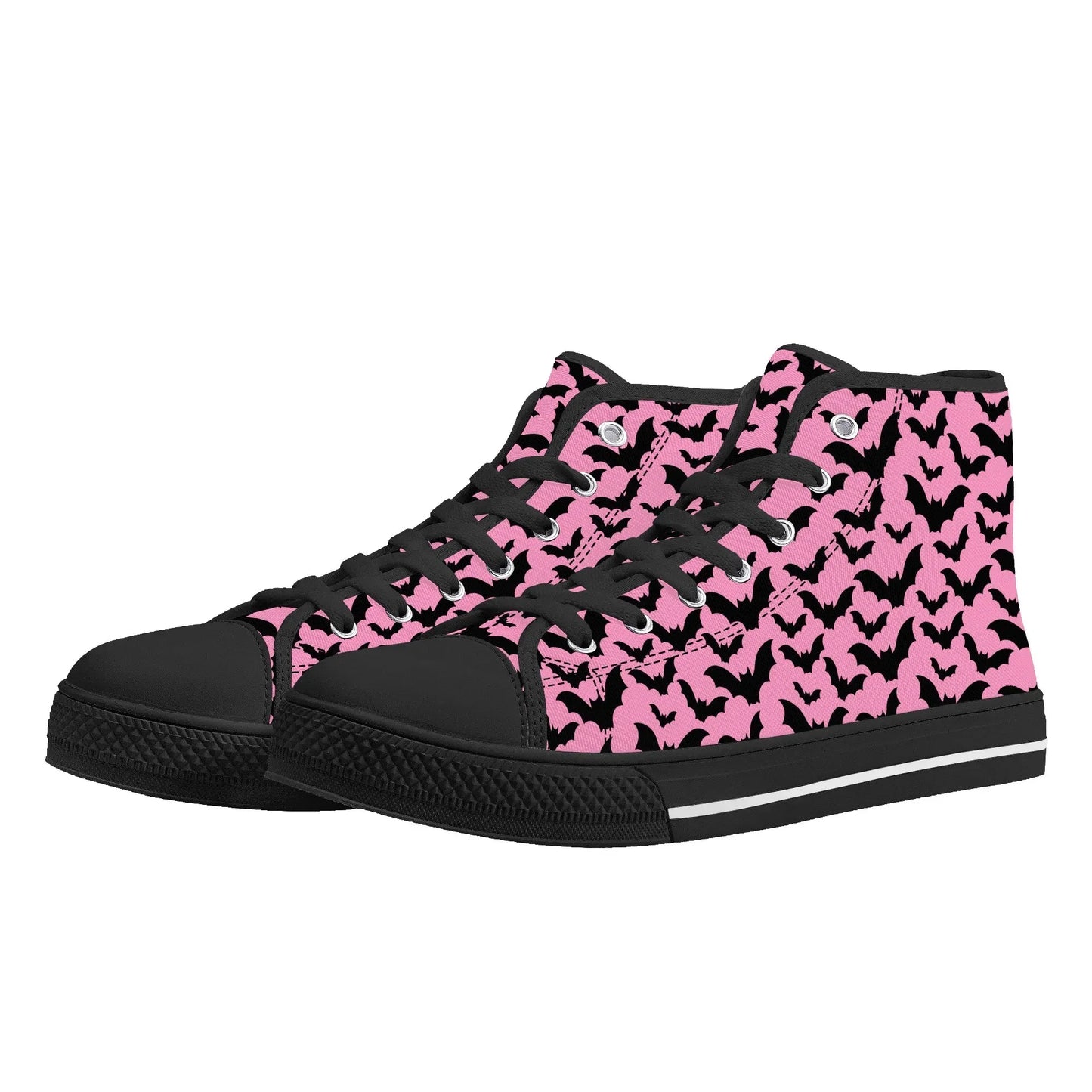 Midnight Flutter Unisex High Top Canvas Shoes - Puppy's Aesthetics