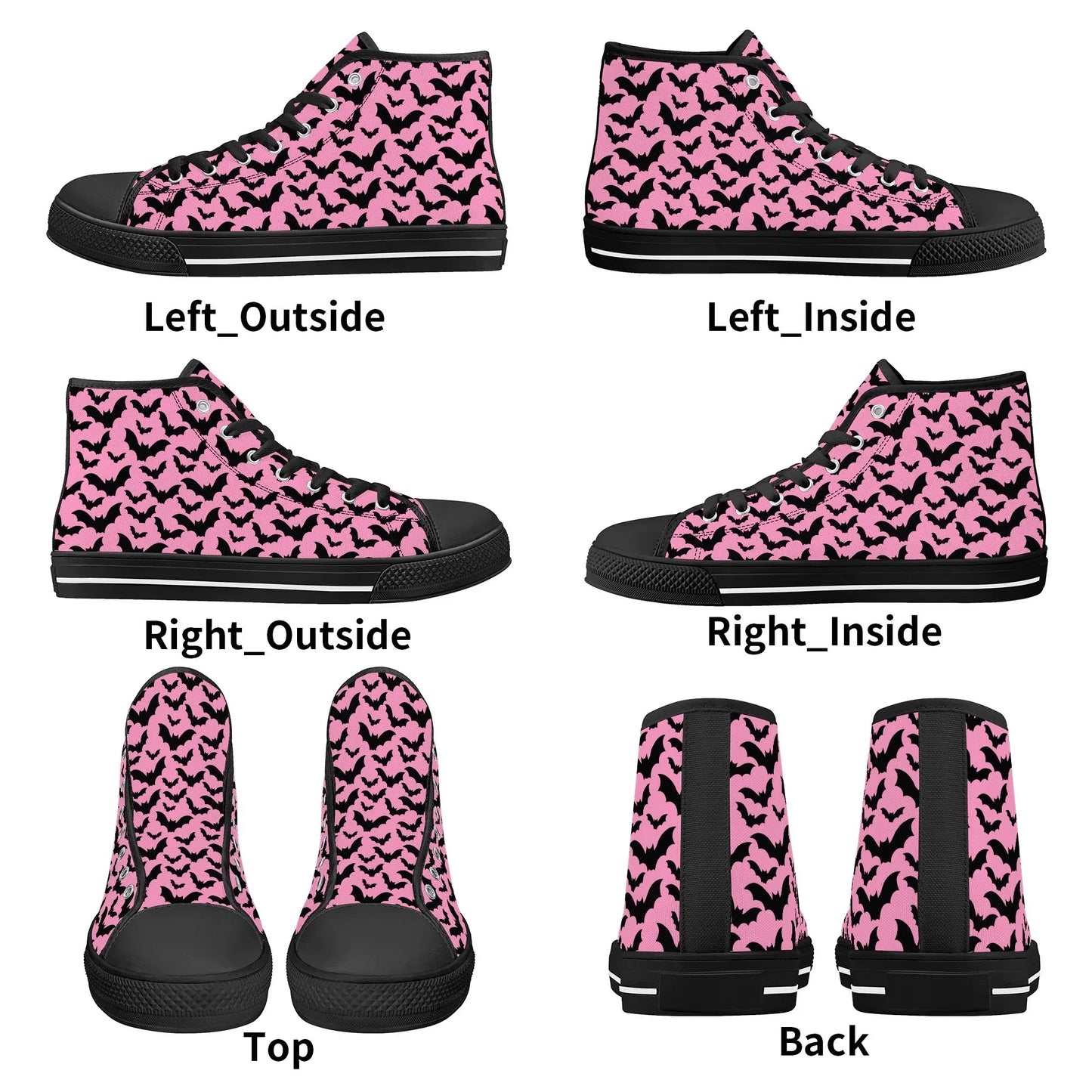 Midnight Flutter Unisex High Top Canvas Shoes - Puppy's Aesthetics
