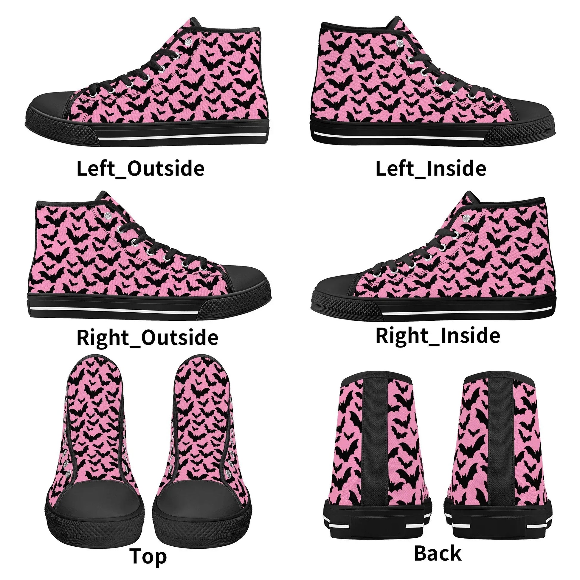 Midnight Flutter Unisex High Top Canvas Shoes - Puppy's Aesthetics