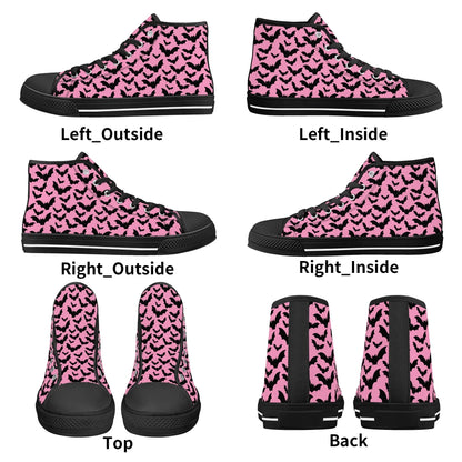 Midnight Flutter Unisex High Top Canvas Shoes - Puppy's Aesthetics