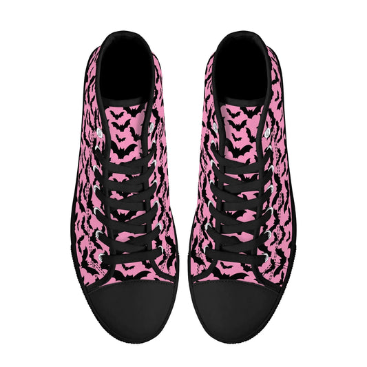 Midnight Flutter Unisex High Top Canvas Shoes - Puppy's Aesthetics