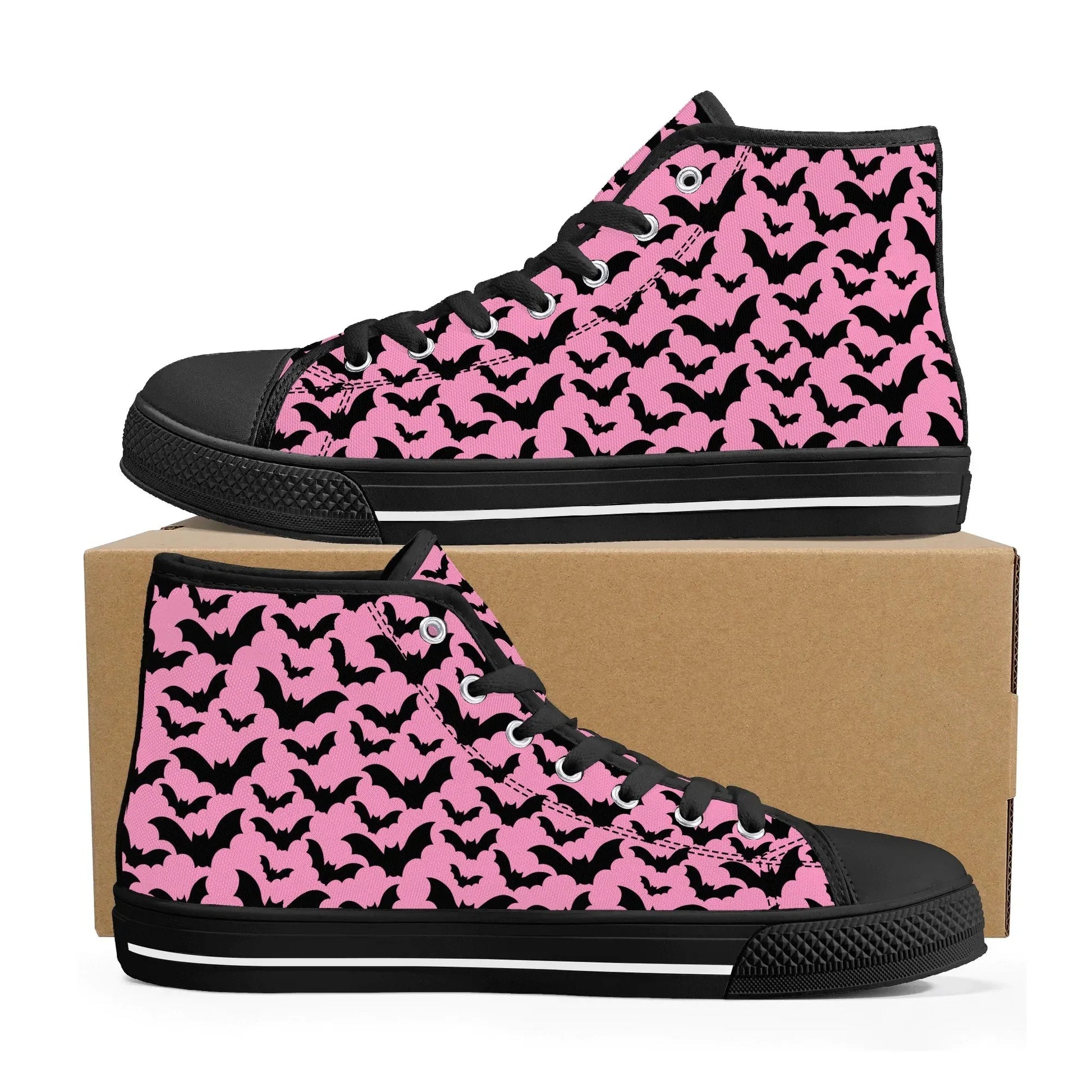 Midnight Flutter Unisex High Top Canvas Shoes - Puppy's Aesthetics