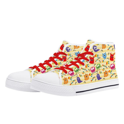 Lil Monsters Unisex High Top Canvas Shoes - Puppy's Aesthetics